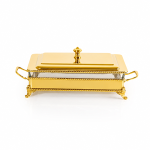 Luxury stainless steel chafing dish <b>buffet</b> <b>warmer</b> with stand fuel holder hotel catering food <b>warmer</b> oval serving dish - Product Image 2