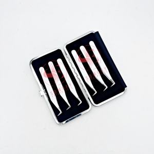 แหนบถอนขนตาสแตนเลสดีไซน์รูปหัวใจแบบมืออาชีพคุณภาพสูงทนทานมุม90องศา10มม. ปลายเรียบแข็งแรง - Product Image 6