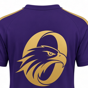 Maillot de cheerleading violet et or à manches courtes, uniforme d'équipe sportive, vêtements de sport pour l'entraînement et la compétition des équipes de cheerleading - Product Image 4