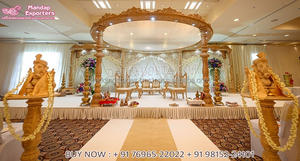 Mandap de Boda Abierto Estilo Pavo Real de Última Tendencia, Mandap Mayur de FRP para Ceremonias de Boda Indias, Eventos, Fiji - Product Image 4