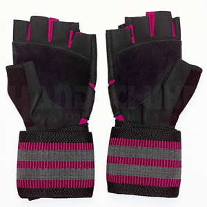 Guantes Deportivos de Medio Dedo de PU HANDSCHUHE INDUSTRIES, Agarre Ajustable con Correa de Muñeca y Hebilla, Antideslizantes, Unisex, 0.5 kg - Product Image 3