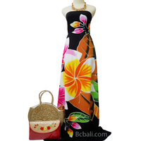 Sarung Rayon Lukis Tangan Kualitas Terbaik Desain Terbaru 2022 Motif Bunga Tropis Buatan Tangan Harga Murah Dari Bali Indonesia