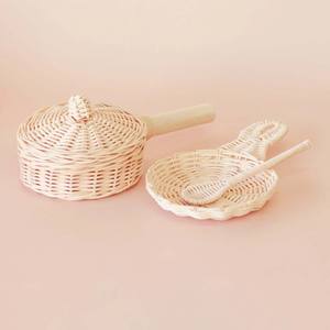 Jouets de cuisine en rotin miniature pour jeux d'imitation, ensembles de cuisine imaginaires pour les jeunes enfants - Product Image 1