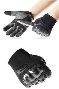 Guantes Tácticos de Motocicleta de Cuero de Alta Calidad, Resistentes, con Protección para los Nudillos, Pantalla Táctil, Dedos Completos - Product Image 6