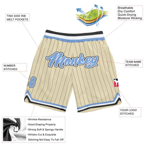 Shorts de basketball pour hommes grande taille en maille anti-rides, taille haute, couleur unie, décontractés, en polyester, séchage rapide, respirants, pour le sport - Product Image 5