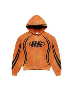 Ensemble de survêtement sportif multi-couleurs de la marque RS, sweat à capuche court zippé et pantalon large |   Ensemble assorti streetwear de course oversize OEM Marque privée - Product Image 5