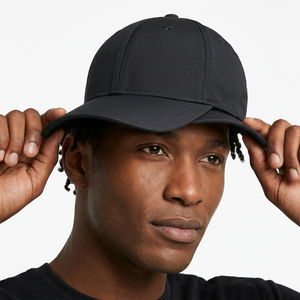 Gorra de Béisbol Unisex Negra de 6 Paneles, Color Sólido, Tela de Malla, Ajuste Ajustable, Estilo Casual, Gorra para Adultos - Product Image 5