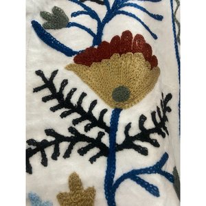 Hand Embroidered <b>Velvet</b> Knitted Cotton <b>Jacket</b> <b>Women</b> Mandarin Collar Full Sleeve Floral Pattern Open Front Prairie Winter/Spring - Product Image 4