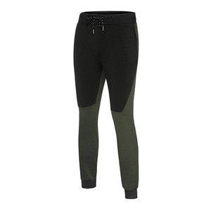 Men's Green Black Color Blocking Hooded Tracksuit Full Length Casual Autumn Wear With Side Pockets Regular Fit Spandex Polyester - Product Image 2