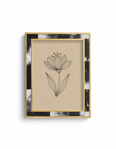Cadre photo rectangulaire moderne en laiton avec incrustation de corne, écologique, pour affichage mural et sur table, décoration intérieure - Product Image 3