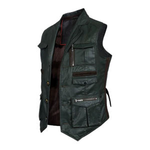 Chaqueta de Motocicleta de Cuero con Cuello Alto para Hombre, Marca Personalizada, Impermeable, Resistente al Viento, Reversible, Transpirable, Ecológica, para Invierno y Actividades al Aire Libre - Product Image 3