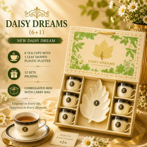 Luxury Richart 2+6 Custom Logo <b>Tea</b> Cup Gift Box 6 Cups 2 PVC Bowls Corrugated Packaging Royal Pattern 400mL Capacity for <b>Tea</b> - Product Image 4