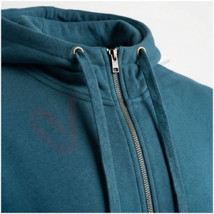 Conjunto Deportivo con Capucha para Hombre, Color Verde Azulado, Cierre Frontal con Cremallera, Manga Larga, Color Sólido, Transpirable, Corte Regular, Ropa Casual de Otoño - Product Image 4