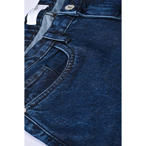 Fabricant ODM, livraison rapide, jeans en coton pour hommes, pantalons décontractés, classiques, cinq poches, coutures renforcées, fermeture éclair - Product Image 3