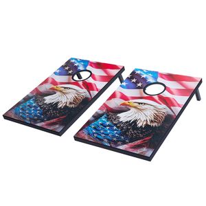 Set da Cornhole Portatile 3x2 ft in MDF, Gioco da Interno ed Esterno per Adulti, Include Tavola per Lancio delle Corn - Product Image 1