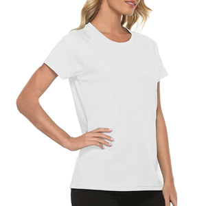 เสื้อครอปท็อปแฟชั่นฤดูร้อนสำหรับสาวๆ ผ้าฝ้าย 92% สแปนเด็กซ์ 8% ทรงเข้ารูป คอกลม สีเบจ เสื้อครอปท็อปผู้หญิง สไตล์ลำลอง ใส่ได้ทุกฤดู - Product Image 2