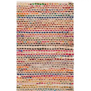 Bohemian Striped Jute Area <b>Rug</b> Rectangle Flat Weave Handcrafted Eco Friendly Living Room Use - Product Image 1
