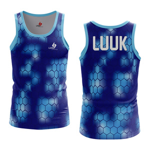Men's Sublimation Tank Top Custom Athletic Gym Vest Lightweight Breathable <b>Running</b> Workout Training <b>Singlet</b> OEM ODM - Product Image 1