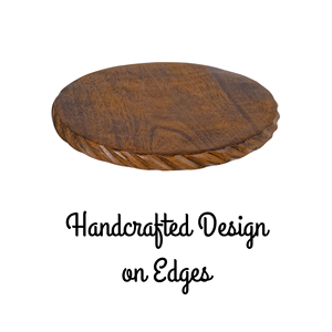Juego de 2 Salvamanteles Redondos Rústicos de Madera Hechos a Mano de 8 Pulgadas para Ollas Calientes, Platos, Teteras y Sartenes para Mesa de Cocina - Product Image 2
