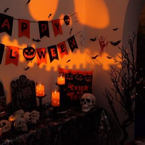 Candele LED Senza Fiamma Homemory per Halloween, Arancioni con Luci a Corda, Funzionamento a Batteria e Telecomando con Timer per Decorazioni Festive - Product Image 2