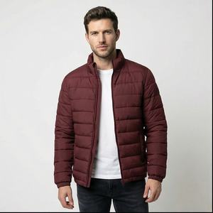 Chaqueta acolchada con cuello levantado, duradera, a prueba de viento, impermeable, de poliéster, logotipo personalizado, chaqueta de burbujas Unisex para hombre, chaqueta de invierno - Product Image 1