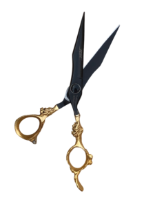 High-end Barber Scissors High Hardness Stainless Steel Hairdressing <b>Shears</b> Sets With Yellow Diamond Bearing Screws - Product Image 5
