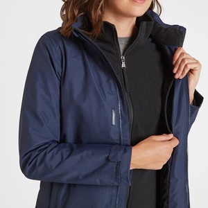 Chaqueta Impermeable Cortavientos para Mujer con Capucha, Abrigo Ligero de Softshell para Lluvia, Ropa Exterior Ligera para Primavera, con Botones, para Senderismo y Lluvia - Product Image 2