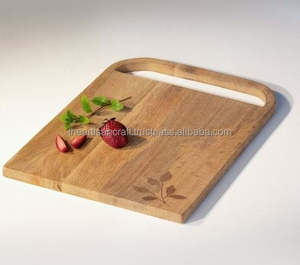 Planche à découper en bois écologique pour la cuisine, épaisseur 2,0 cm, compatible lave-vaisselle, pour couper les légumes et servir de plateau. - Product Image 1