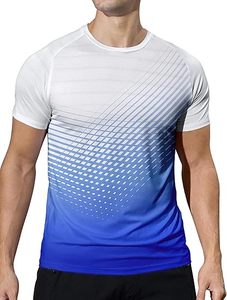 Camiseta Deportiva de Cuello en V para Hombre, Estampado Geométrico Degradado Vintage, Sin Mangas, Ecológica, de Secado Rápido, 100% Algodón, Camiseta Informal de Verano - Product Image 1