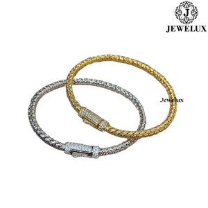 Bracelet tennis en moissanite plaqué or élégant de haute qualité, ajustable, en argent sterling 925, pour un usage quotidien, cadeau, meilleur prix - Product Image 1
