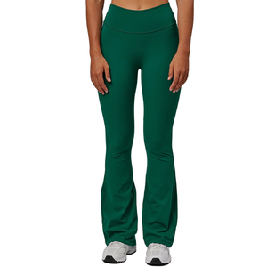 Hot Sell Yoga <b>Leggings</b> Custom Logo High Waisted Scrunched Butt Sports Running Training Gym Yoga Pants Women <b>Flare</b> Trousers - Product Image 5