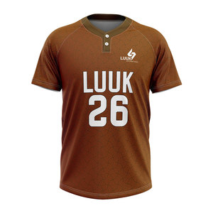 Maillots de baseball personnalisés pour équipes américaines, impression par sublimation, polyester anti-humidité, chemise de softball pour adultes, uniforme toutes saisons - Product Image 2