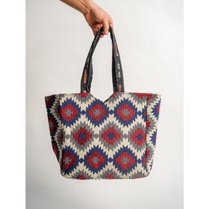 Factory Direct Handmade Kilim Pattern Cotton Tote <b>Bag</b> Custom <b>Boho</b> Shoulder Handbag for Retail OEM/ODM - Product Image 1