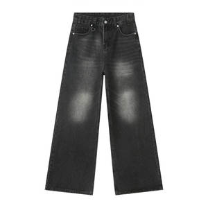 Jeans amples jaunes sur mesure pour hommes, coupe droite, jambe large, en denim baggy – Speedy Industry - Product Image 4