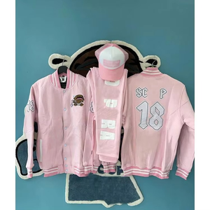 Veste universitaire en laine standard personnalisée avec écussons d'équipe, veste bomber classique avec manches en cuir véritable pour hommes de l'université - Product Image 5