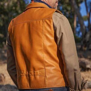 Gilet de moto en cuir personnalisé pour hommes - Gilet de sécurité professionnel pour la course, coupe-vent, grande taille, imperméable, respirant, OEM - Product Image 3