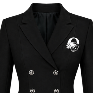 Blazer Negro Personalizado para Mujer, Corte Entallado, Manga Larga, Formal, para Oficina, Uniforme de Negocios, con Logotipo Personalizado en el Pecho - Product Image 3