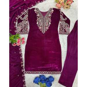 Hermosa ropa de fiesta para mujer Top Bottom Dupatta Set con bordado - Product Image 6