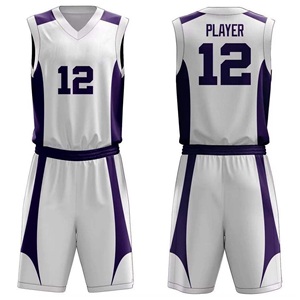 Ensemble d'uniformes de basketball de qualité supérieure, 100 % polyester, style tendance, respirant, logo personnalisé, vente en gros, nouveaux uniformes de sport - Product Image 5