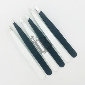 Pince à épiler durable pour sourcils, ciseaux à ongles à ressort à pointe dorée pour cils, ensemble de pinces à épiler avec logo personnalisé, emballage, prix de gros - Product Image 3