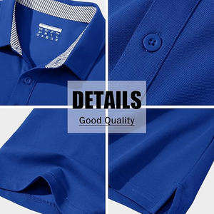 Chemise de golf pour homme en coton tricoté 100 %, respirante, séchage rapide, personnalisable avec broderie - Product Image 6