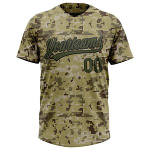 เสื้อเบสบอลลายพรางแบบกำหนดเอง แขนสั้น พิมพ์ลายแบบซับลิเมชั่น ระบายเหงื่อได้ดี ผลิตจากโพลีเอสเตอร์ 100% เสื้อทีมสำหรับผู้ใหญ่แบบยูนิเซ็กซ์ - Product Image 3