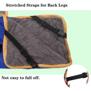 Oxford Cloth Flannel Lined Calf Saver Coat Waterproof Neck Thickened Belly Double Buckle Velcro Leg Fix Livestock <b>Blanket</b> - Product Image 5