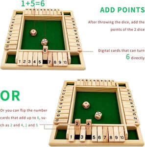 Plateau de jeu en bois avec pistes numérotées et surface de jeu verte pour le jeu traditionnel en intérieur - Product Image 3