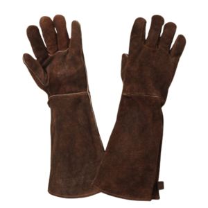 Heavy Duty Cowhide Split Leather Gloves Cotton Liner Heat <b>Fire</b> Resistant Industrial Safety Construction Anti-Cut Anti-Static - Product Image 1