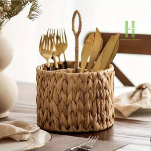 BEST-SELLER Panier de rangement pour ustensiles de cuisine en jonc de mer, fait main, écologique, Maddy Caddy, pour couverts et outils - Product Image 1
