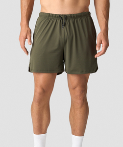 Men's Solid Mesh Shorts with Pockets Elastic Waistband 100% Polyester Quick Dry & Breathable High Street Style Athletic Shorts - Product Image 3