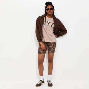 Mink Cotton Leopard Print T-Shirt Wholesale Women's Crew Neck 100% Cotton Relaxed Fit Quick Dry Women's Printed Shirts - Product Image 3