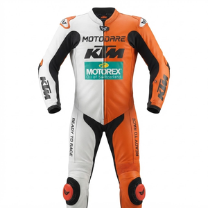 Combinaison de moto en cuir sur mesure de qualité supérieure MotoCP Racing 1 pièce, équipement de conduite avec bosse niveau 2 CE, fabriquée sur mesure - Product Image 1