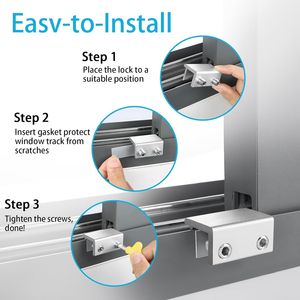 12 Pack Sliding <b>Window</b> <b>Locks</b> with <b>Key</b> Easy Install Adjustable Vertical Horizontal Sliding <b>Windows</b> & Doors Door & <b>Window</b> Bolts - Product Image 2